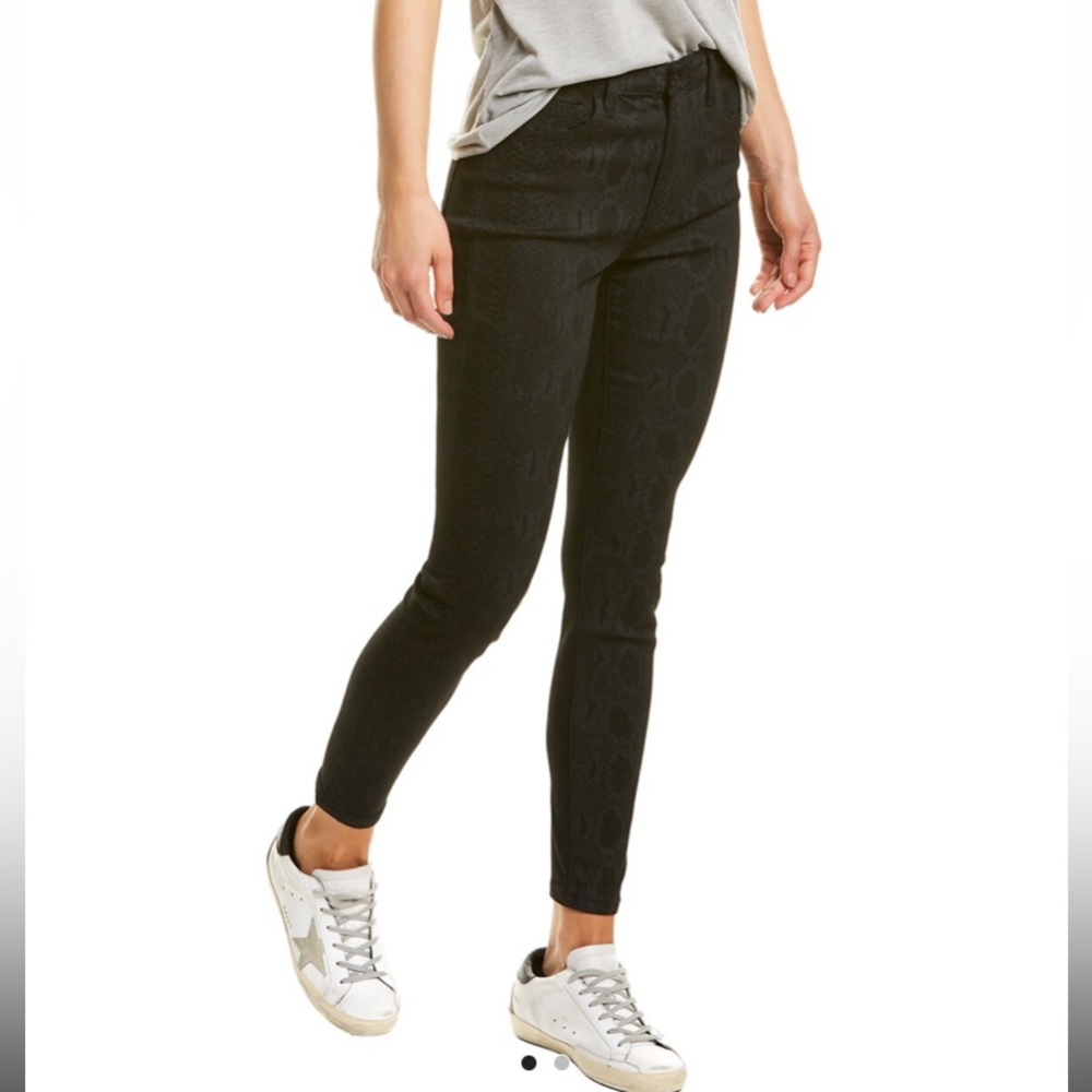Joe's Jeans The Charlie High Rise Skinny Ankle Jeans 29 NWT Black Python Snake P